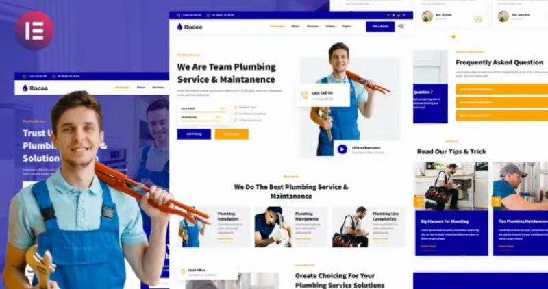 Rocee – Plumbing Service & Maintenance Elementor Template