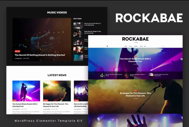 Rockabae – Music Blog & Magazine Elementor Template