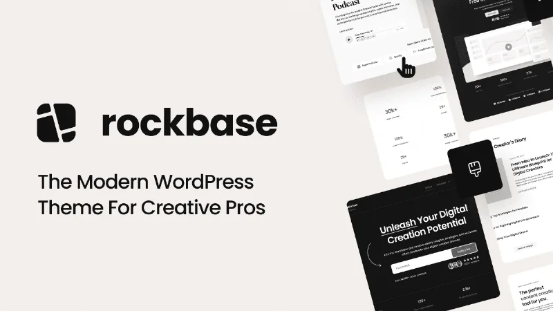Rockbase – A WordPress theme for creative pro’s