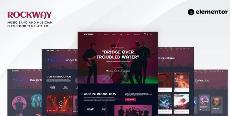 Rockway – Music Band & Musician Elementor Template