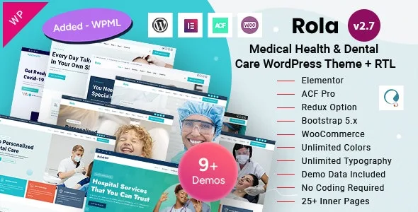 Rola – Medical Health & Dental Care Elementor WordPress Theme
