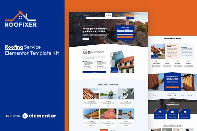 Roofixer – Roofing Service Elementor Pro Template