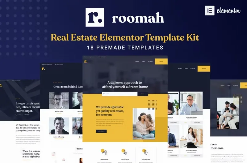 Roomah – Real Estate Agent Elementor Template