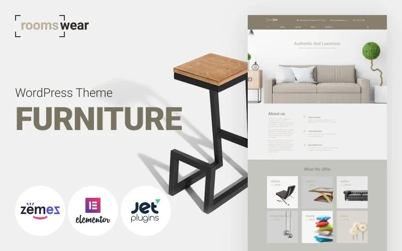 Roomswear – Furniture WordPress Elementor Theme WordPress Theme