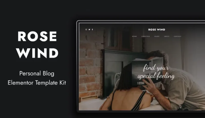 Rose Wind – Personal Blog Elementor Template