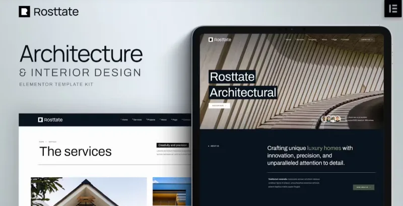 Rosttate – Architecture & Interior Design Elementor Template