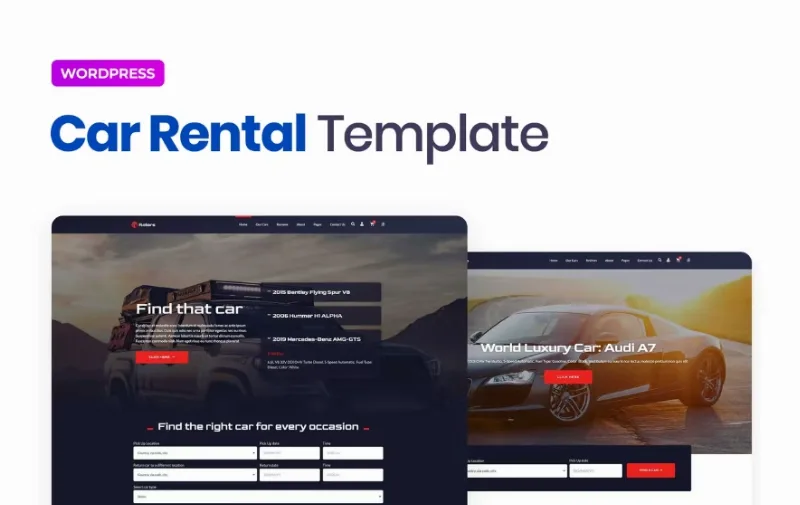 Rotors – Car Rental Elementor Template