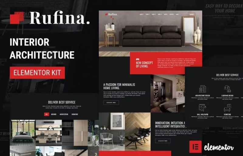 Rufina – Interior Architecture Elementor Template