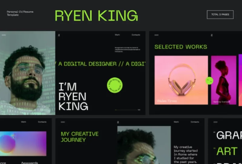 Ryen King – Personal CV/Resume WordPress Theme