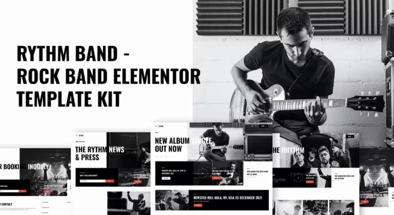 Rythm – Rock Band Elementor Template