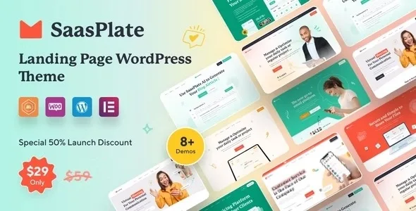 SaasPlate – Landing Page WordPress Theme
