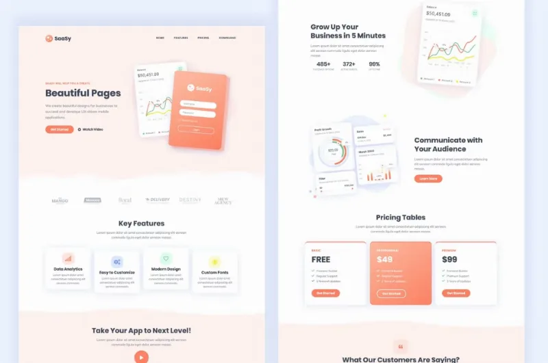 SaaSy – SaaS & App Landing Page Template