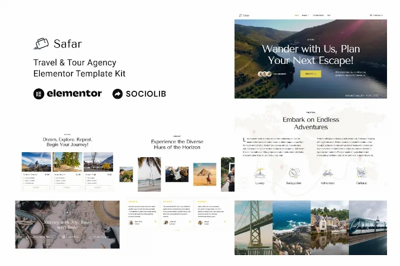 Safar – Travel & Tour Agency Elementor Template