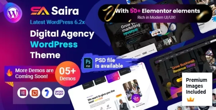 Saira – Digital Agency WordPress Theme