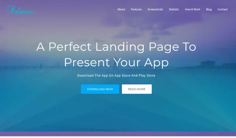 Salmon – One Page App WordPress Theme