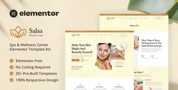 Salsa Beauty and Spa Elementor Template Kit