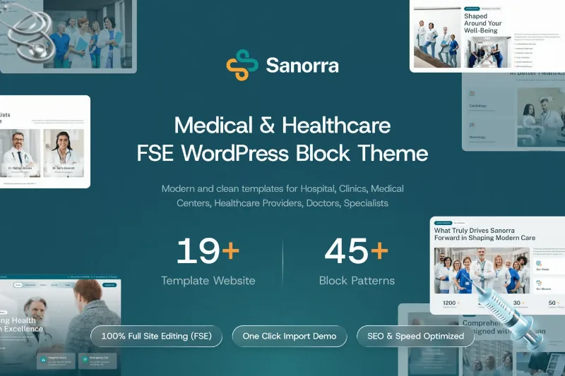 Sanorra – Medical & Healthcare FSE WP Block Theme