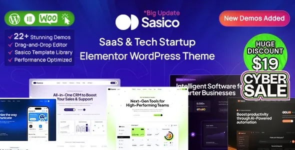 Sasico - SaaS & Tech Startup WordPress Theme