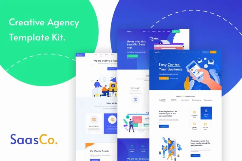 SassCo – App Landing & Startup Elementor Template