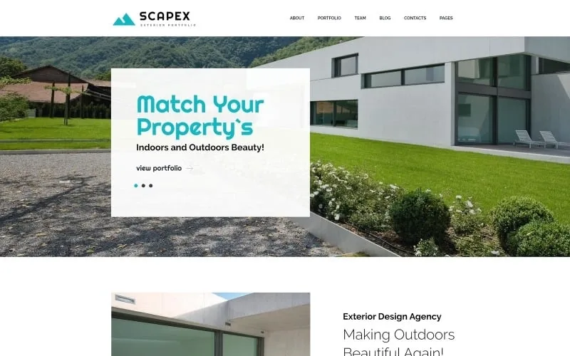 Scapex – Exterior Designer Portfolio WordPress Theme