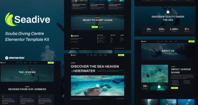 Seadive – Scuba Diving Centre Elementor Template