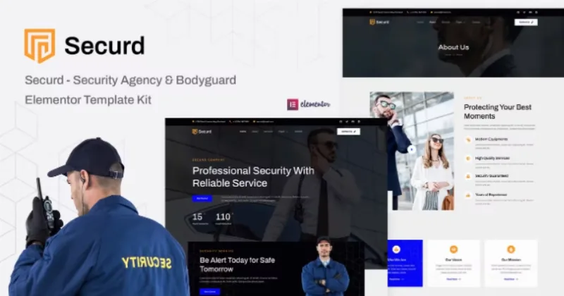 Securd – Security Agency & Bodyguard Elementor Template
