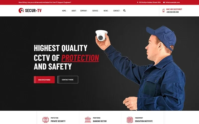 Securtv – CCTV and Security WordPress Theme