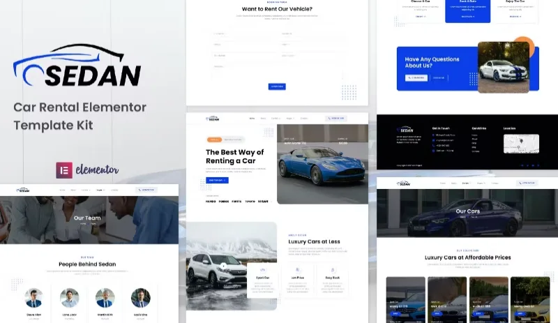 Sedan – Car Rental Elementor Template