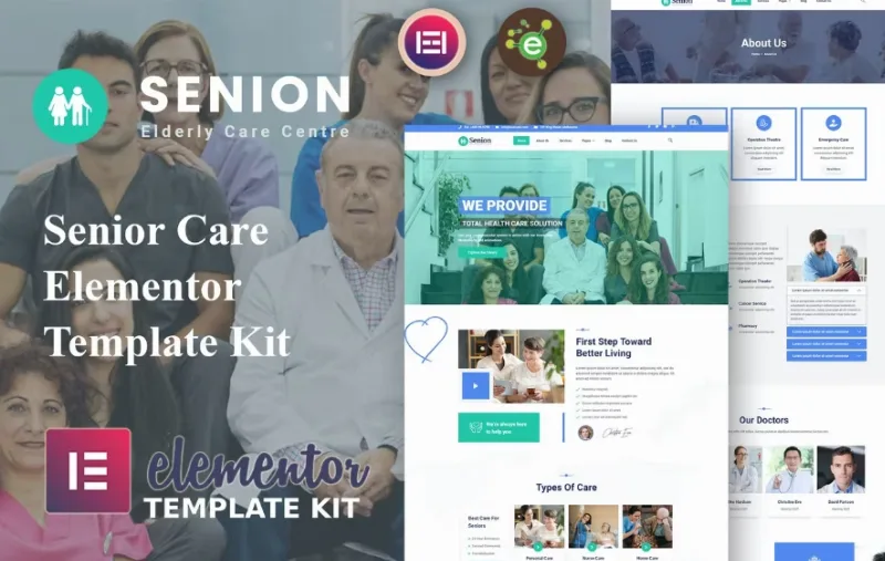 Senion – Senior Care Elementor Template