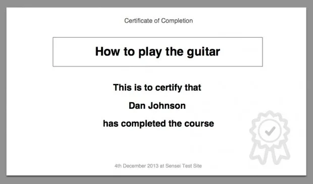 Sensei LMS Certificates