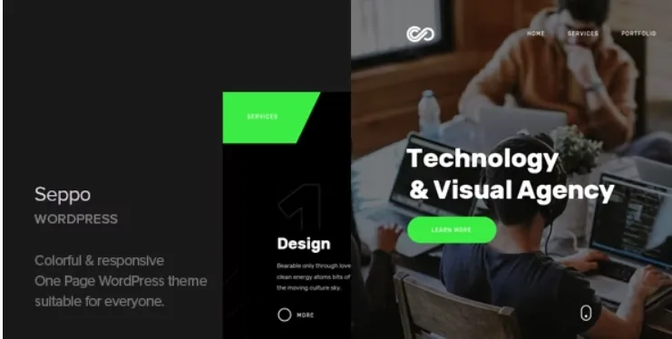 Seppo – Corporate One Page WordPress Theme