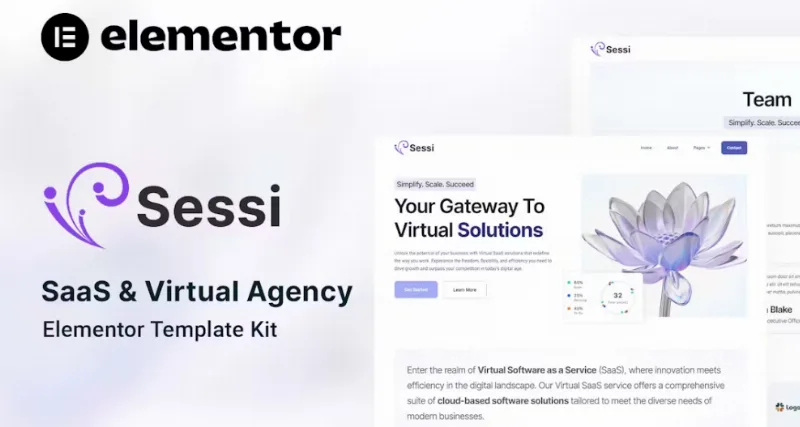 Sessi – Saas & Virtual Agency Elementor Template
