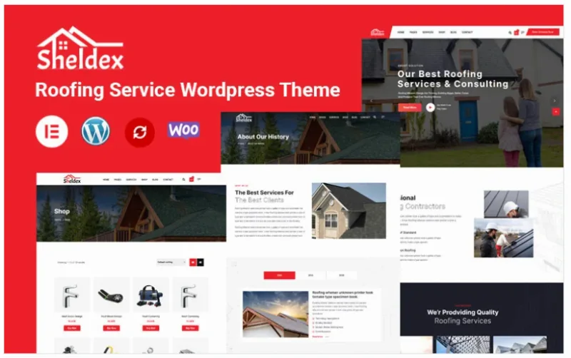 Sheldex – Roofing Company Elementor Wordpress Theme