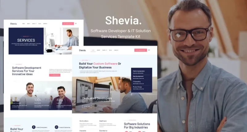 Shevia – Software Developer & IT Solutions Service Template