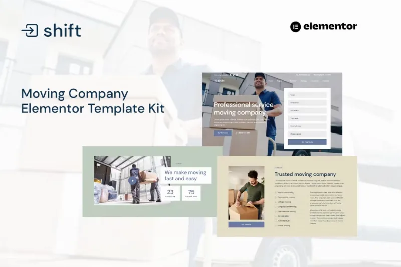 Shift – Moving Company Website Elementor Template