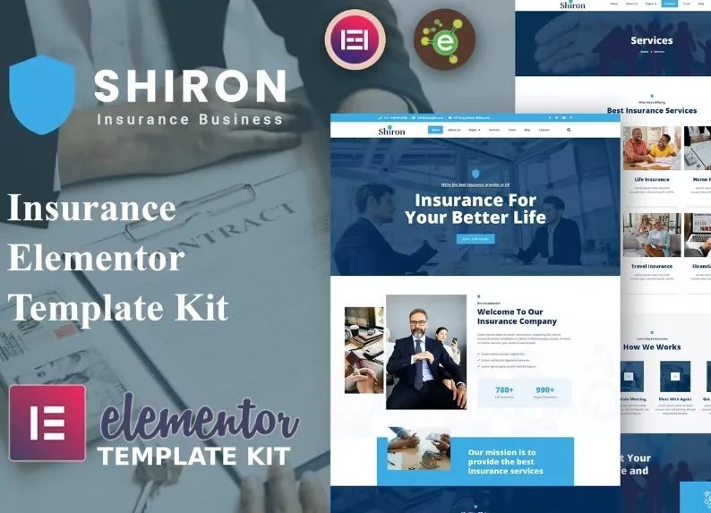 Shiron – Insurance Elementor Template