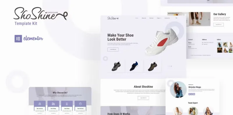 Shoshine – Cleaning Service Elementor Template