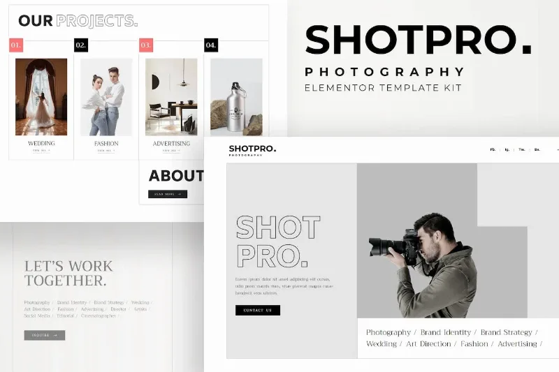 Shotpro – Photography & Portfolio Elementor Template