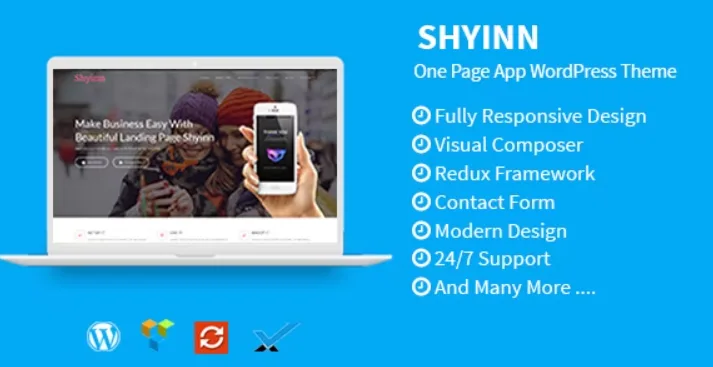 Shyinn – One Page App WordPress Theme
