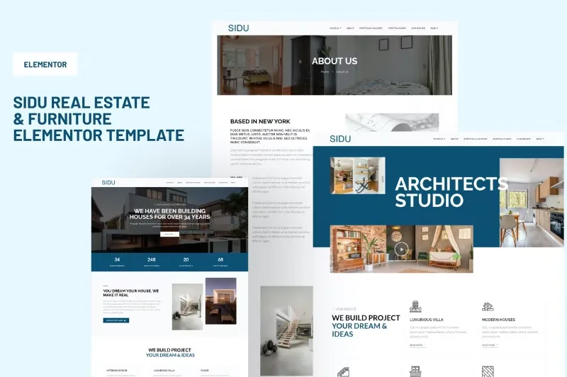 Sidu – Real Estate & Furniture Elementor Template