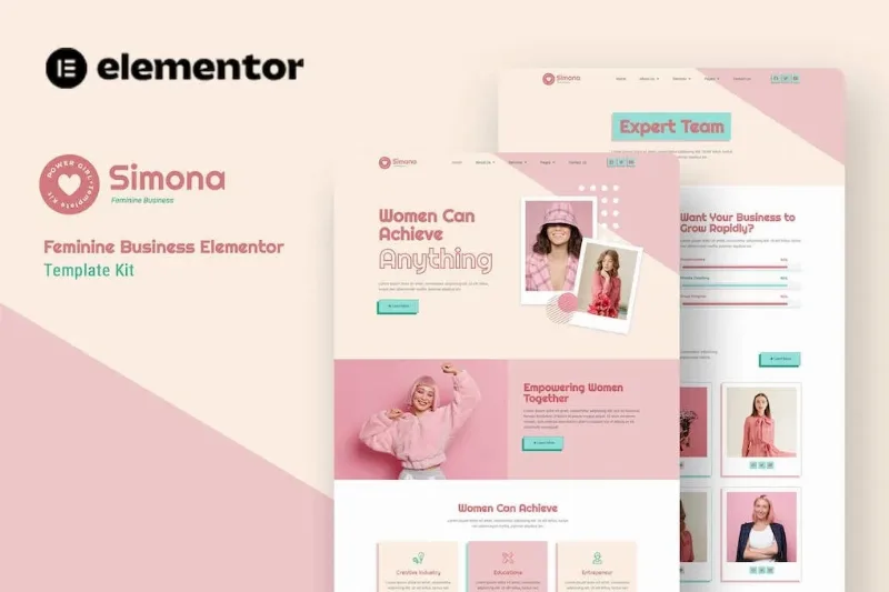 Simona – Feminine Business Elementor Template