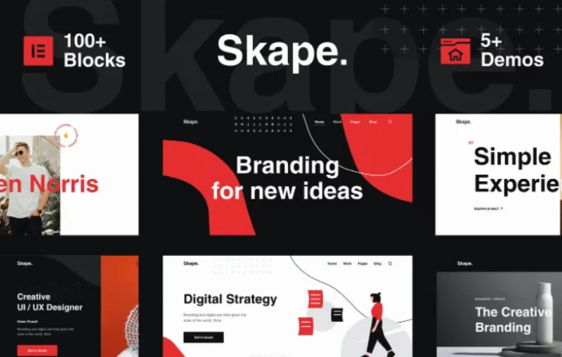 Skape – Creative Digital Agency Business Elementor Template