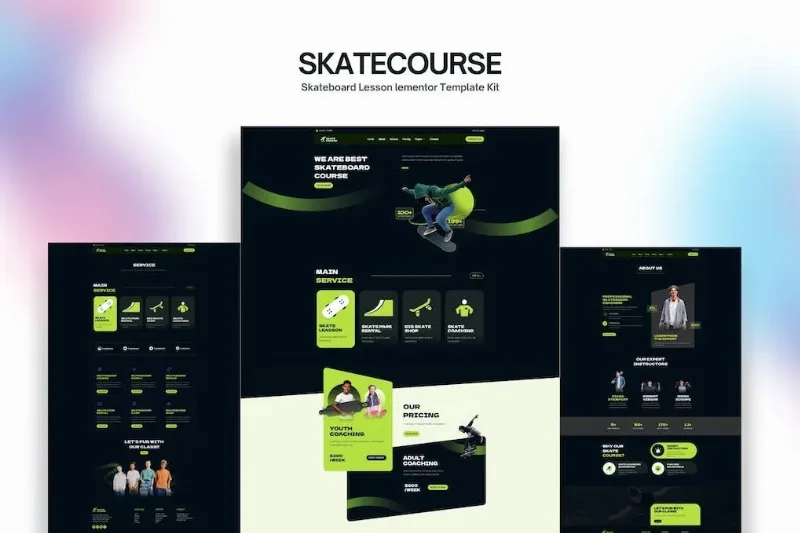 Skatecourse – Skateboard Lesson Elementor