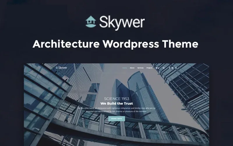 Skywer – Architecture Multipurpose Modern WordPress Elementor Theme WordPress Theme