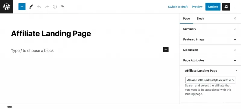 SliceWP Add-On - Affiliate Landing Pages