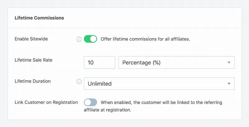 SliceWP Add-On - Lifetime Commissions