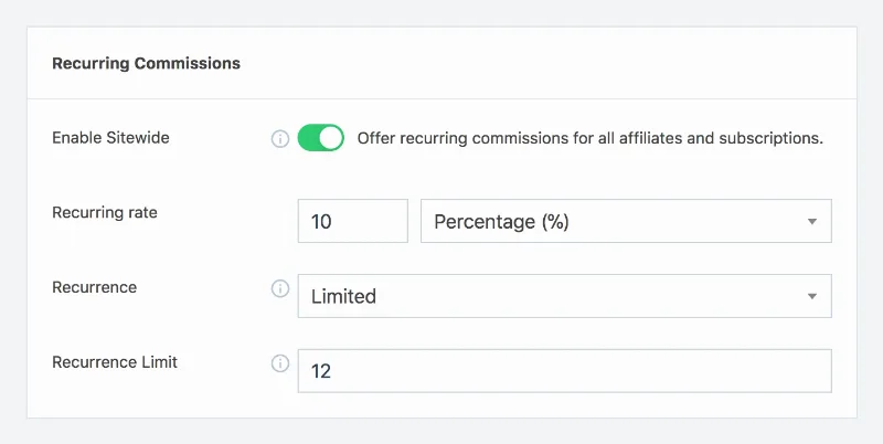SliceWP Add-On - Recurring Commissions