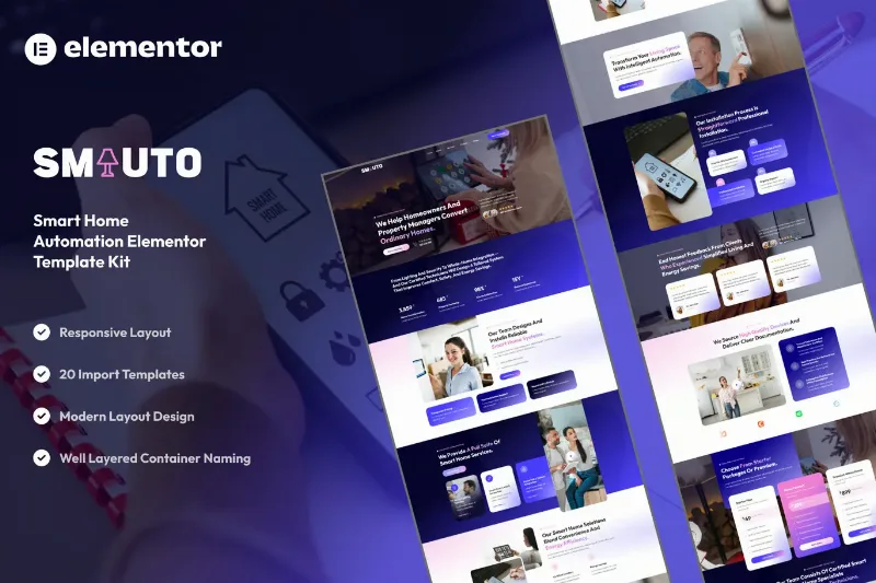 Smauto - Smart Home Automation Elementor Template Kit