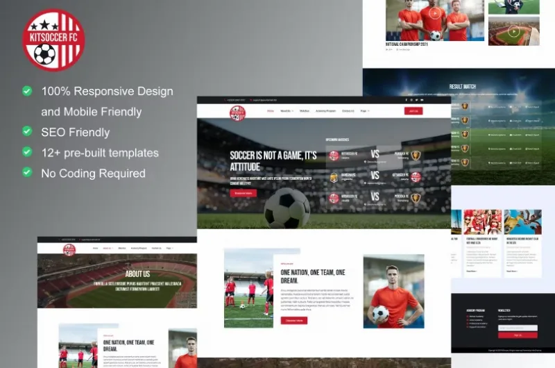 Soccer – Football Team & Sports Elementor Template Kit