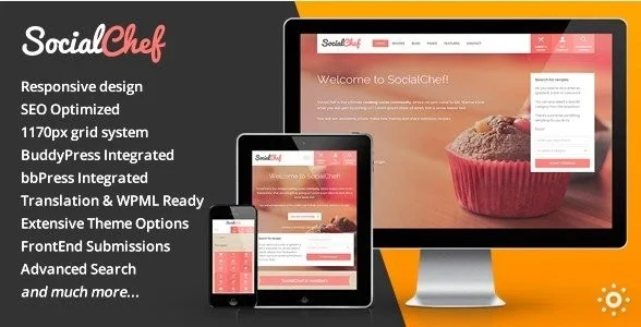 SocialChef – Social Recipe WordPress Theme